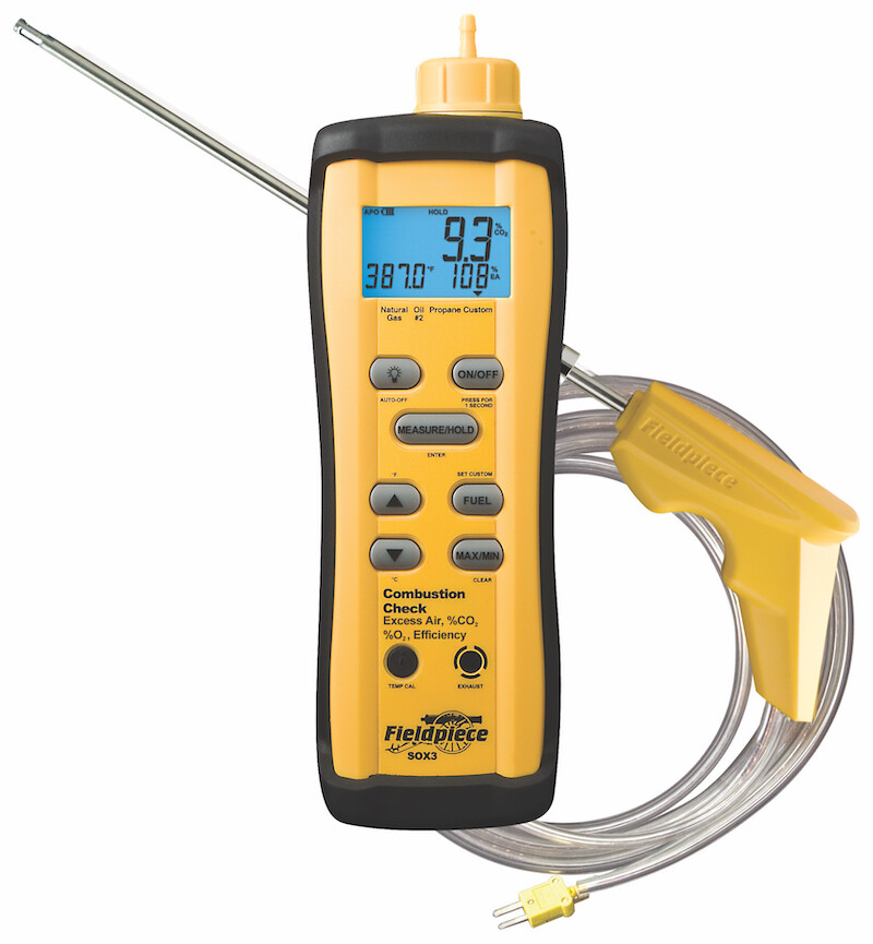 Fieldpiece SOX3 Combustion Checker with Auto Pump