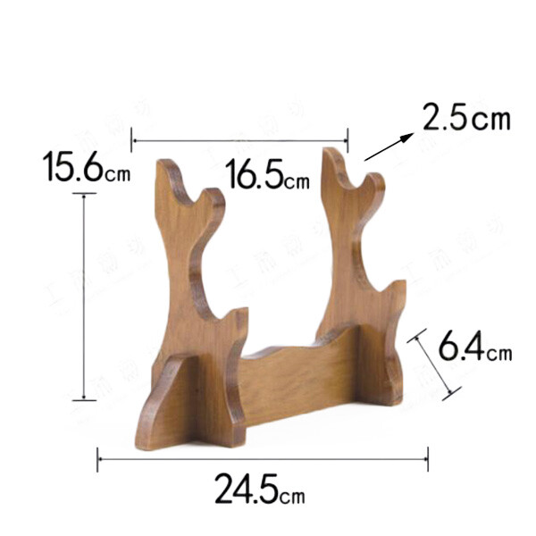 Wood Samurai Sword Katana Holder Stand Bracket Tiny Display Rack Stands