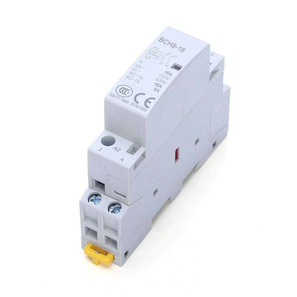 Household Contactor AC230V 2P 16A 2NO Rail Mounting Modular Contactor Automatic