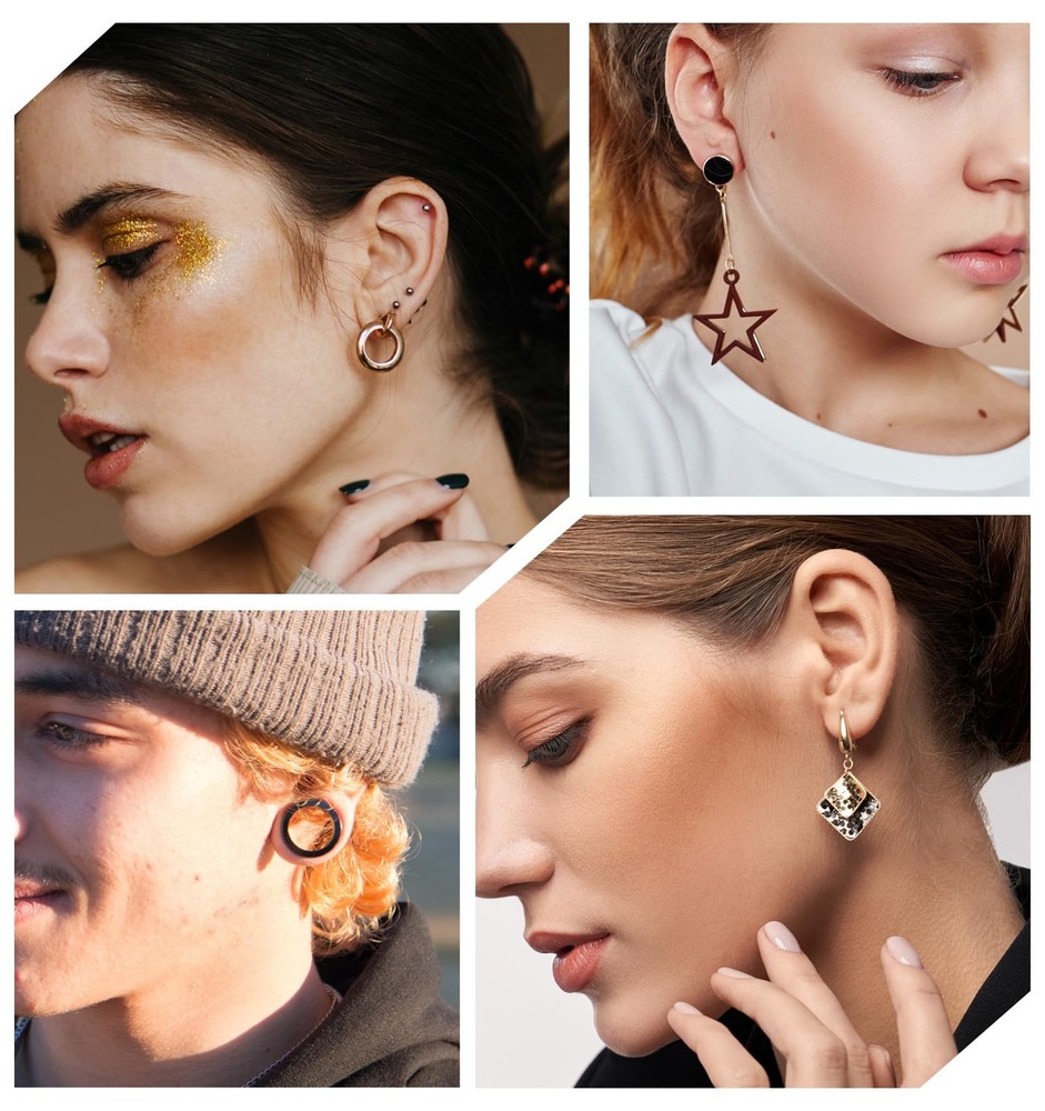 12 Pcs Earring Backs for Heavy Earrings, Droopy Ear Support Lifte