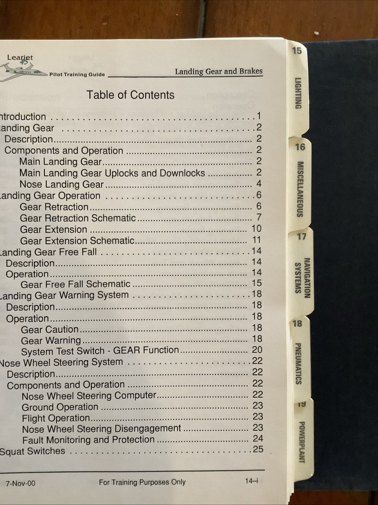 Bombardier Learjet 45 Pilot Training Guide