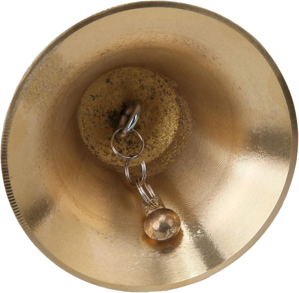 Super Loud Solid Brass Hand Call Bell