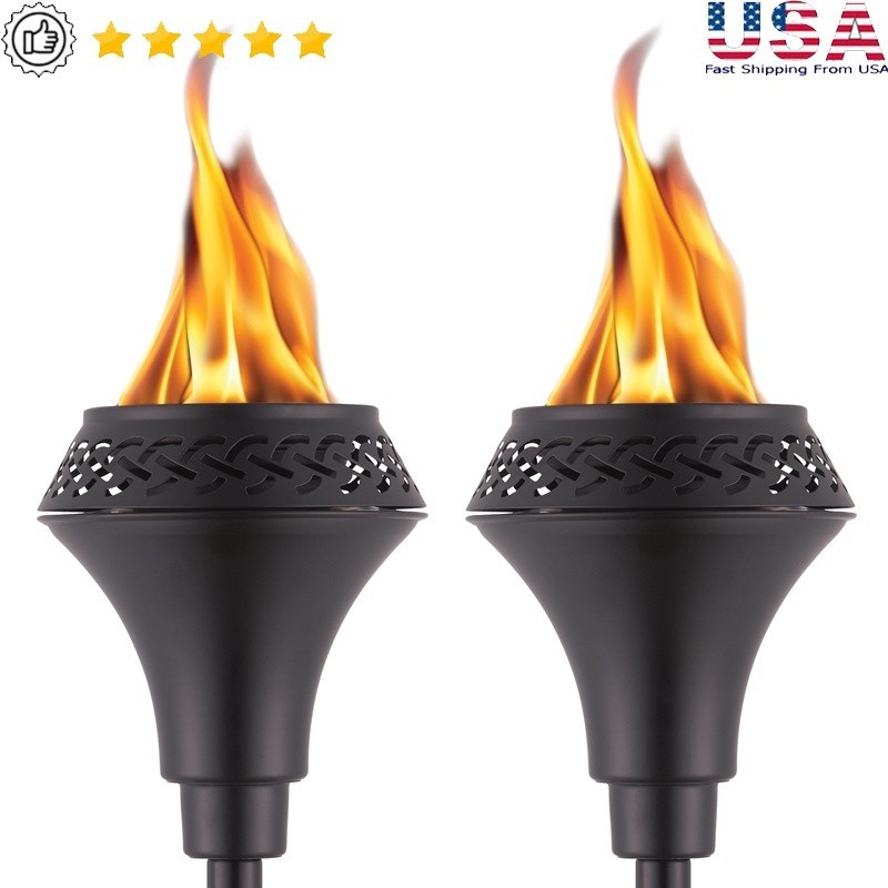 Large Flame Torch Outdoor Easy Install Wind Resistant Spill Proof Refueling New