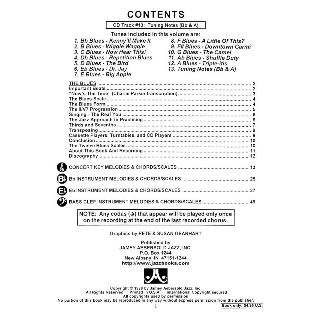Blues In All Keys, Vol. 42 (For All Instruments)