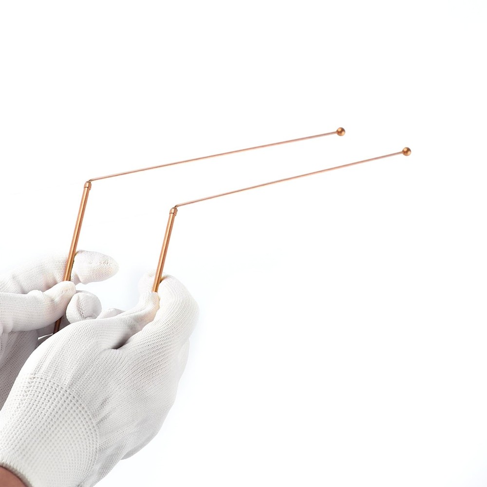 Copper Dowsing Rods - 2PCS Divining Rods+Gloves for Ghost Hunting Tools, Divi...