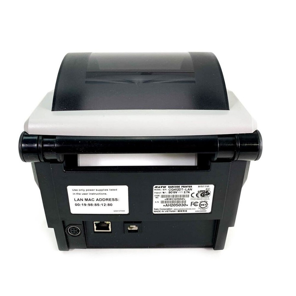 SATO CG412DT Cheap Direct Thermal Barcode Label Printer USB LAN with Cables