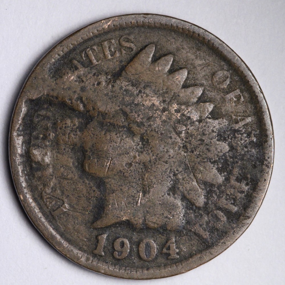 1904 Indian Head Cent Penny MINT ERROR CUD E234 KC