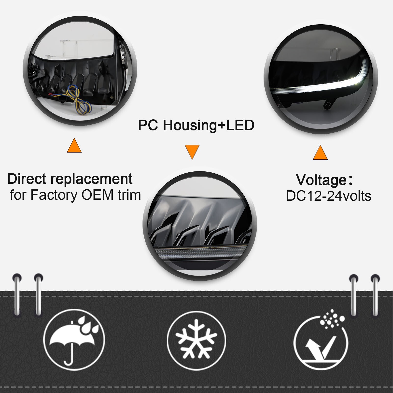 For 2025 Toyota Camry SE XSE LED Daytime Running Light Fog Lamp Turn Signal