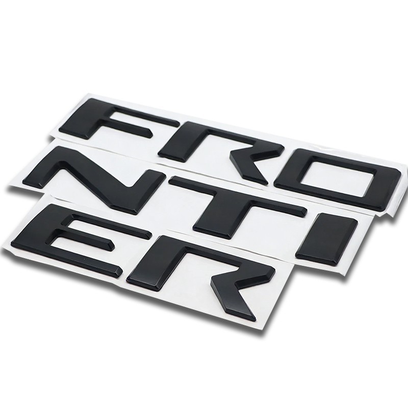 Tailgate Letter For Frontier 2022-2025 Insert Emblem Matte Black 3D Rear Decals