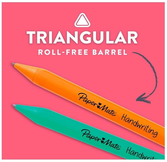 Paper Mate Handwriting Triangular Mechanical Pencil Set with Lead & Eraser 8 Cou