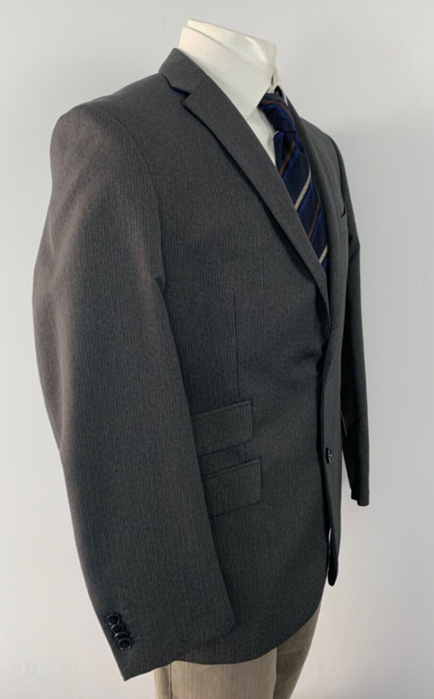 TAYLOR & WRIGHT BLAZER JACKET 40 REGULAR GREY Tailored Fit Button Up Formal