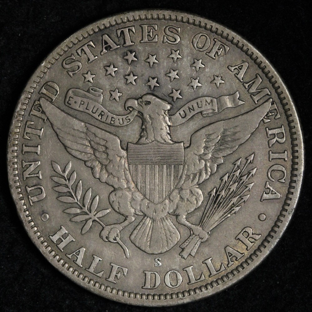 1912-S Barber Silver Half Dollar XF E279 KDCND