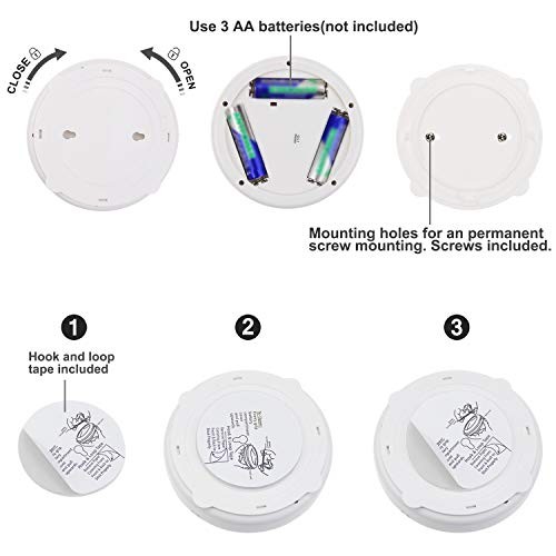 BIGLIGHT Spotlight Battery Operated, LED Puck Light, Dimmable Uplight with