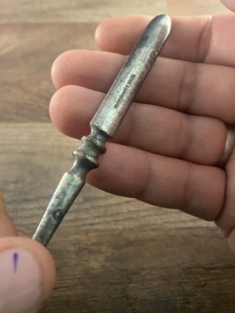 1847 Rogers Bros Nut Pick Silverplated Plain Unknown Pattern