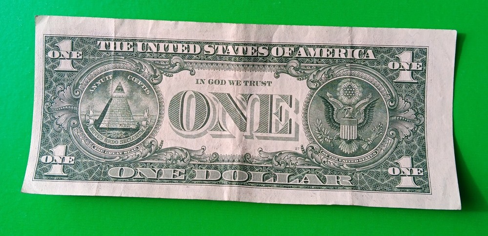 Rare One Dollar Double Miscut Error Bill|Off-Center & Misaligned Print!