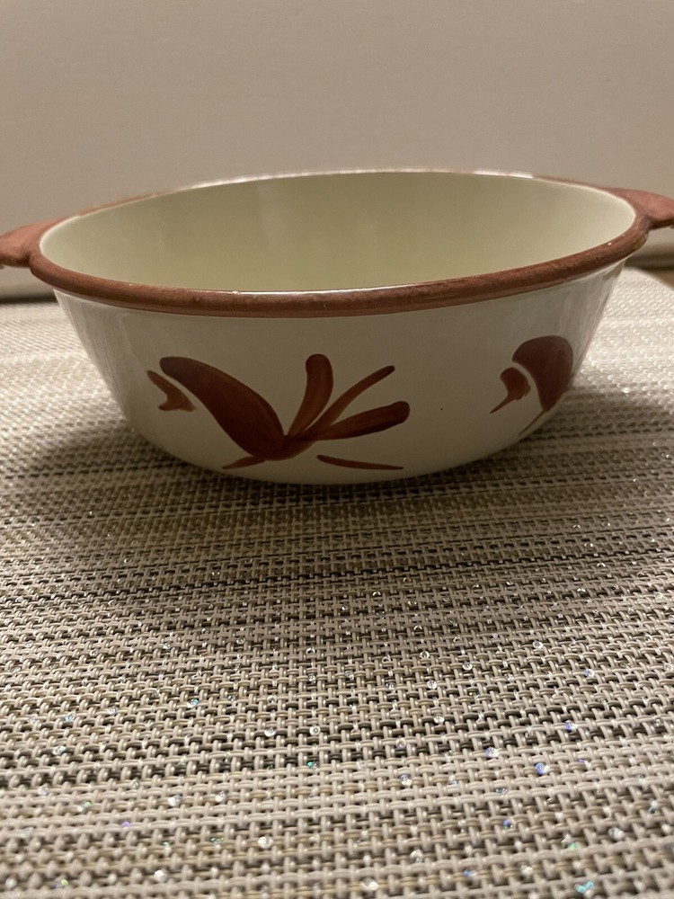 BAKER  Sweden Brown Birds Design Oval 9” Ceramic