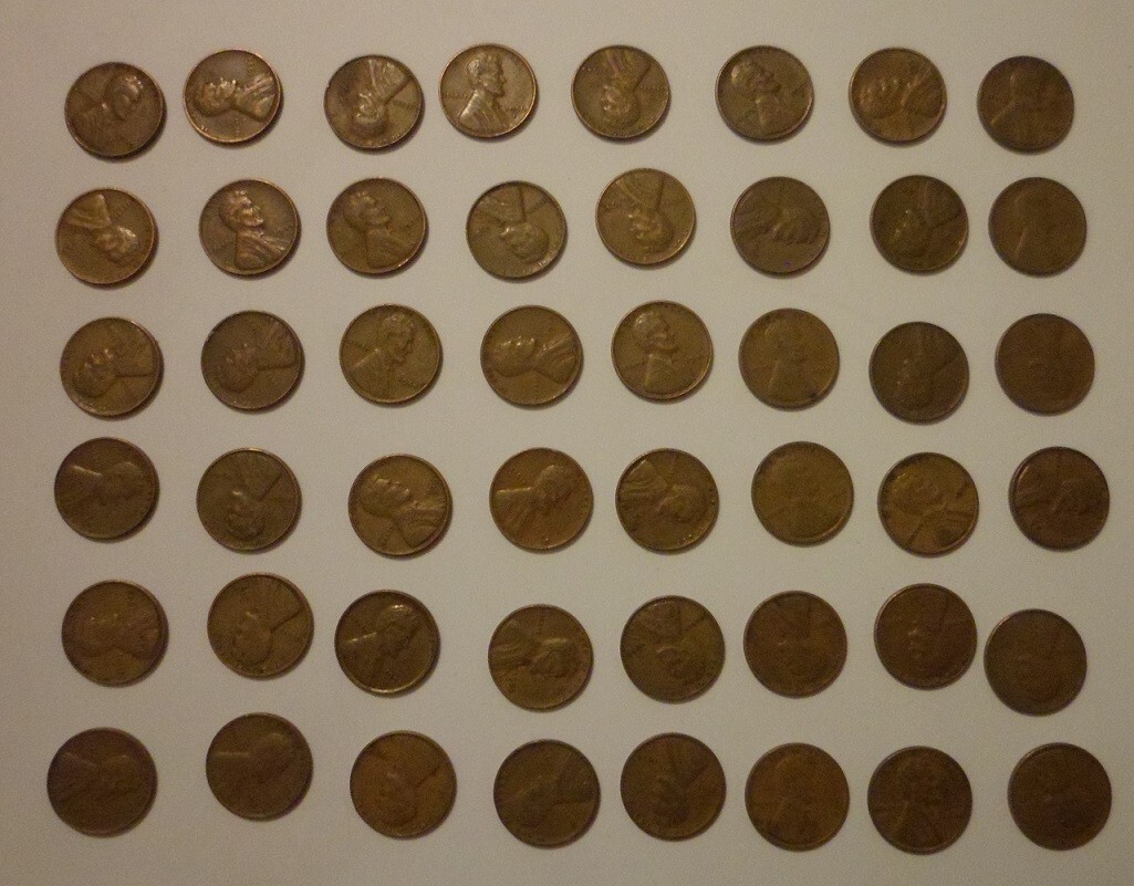 Vintage Penny Roll Mix Small Cents Indian Head Both End San Francisco Wrap Rare!