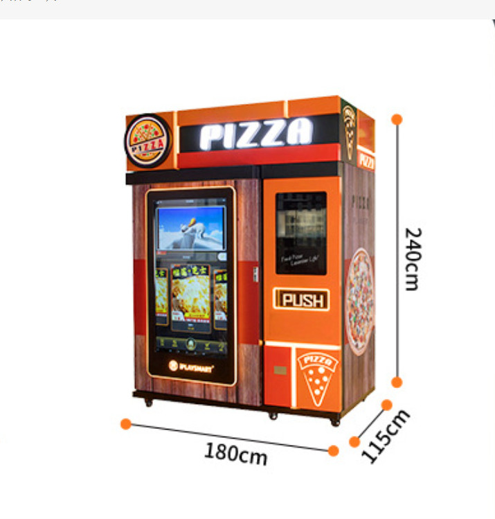 Smart Touch Screen Pizza Vending Machine Commercial Fully Automatic Outdoor