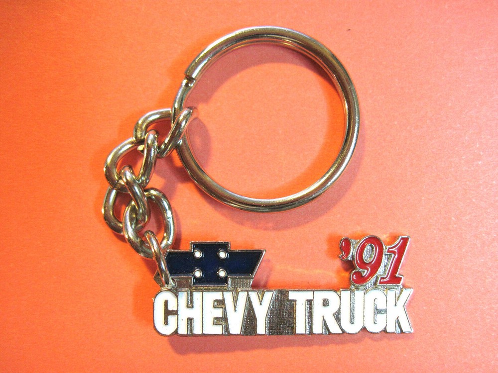 '91 1991  CHEVY  TRUCK script - keychain , key chain GIFT BOXED