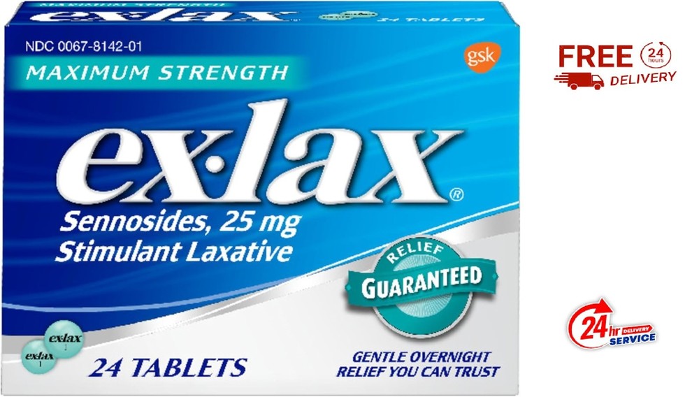 Ex-Lax Maximum Strength Stimulant Laxative Constipation Relief Pills - 24 Count