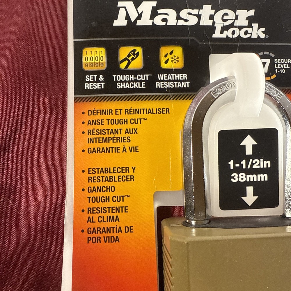 Master Lock 1-1/2" Combination Padlock M175XDLF