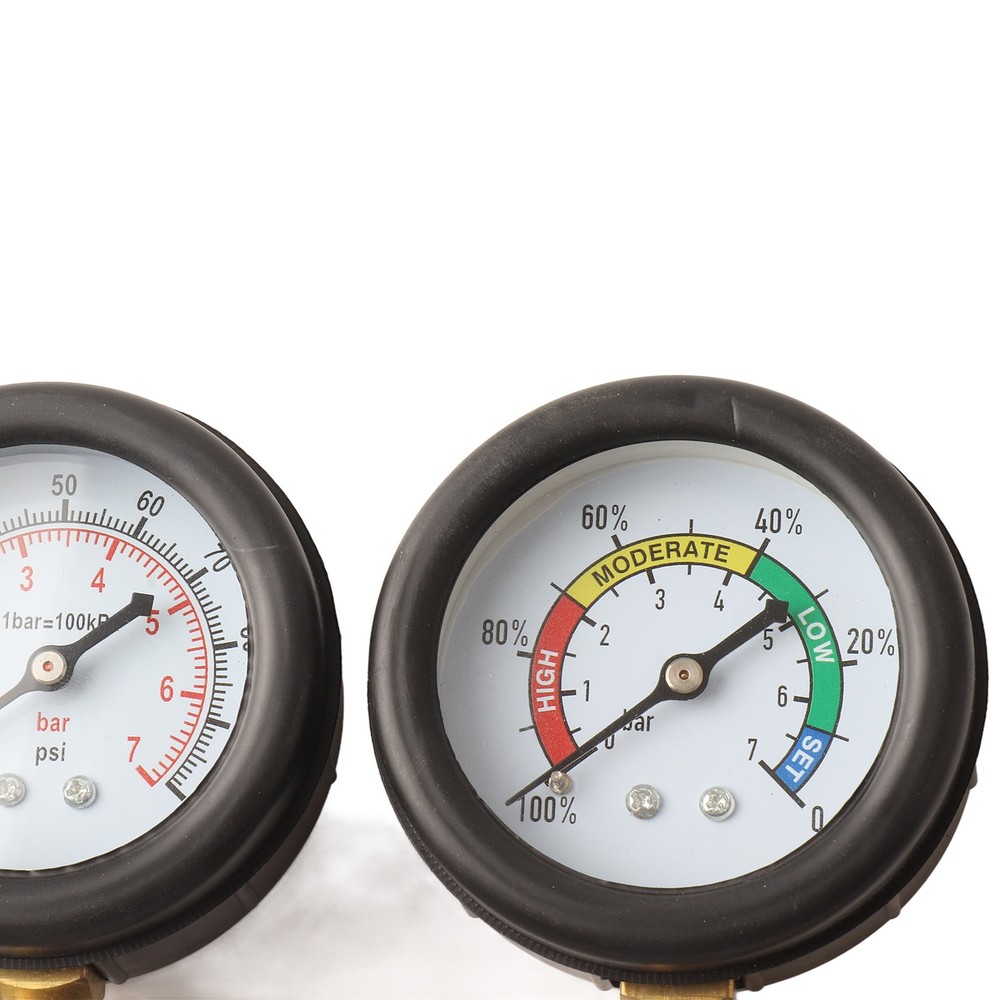 Dual Gauge Leakdown Tester Detecting Tool For Gasoline Engine Compression Test
