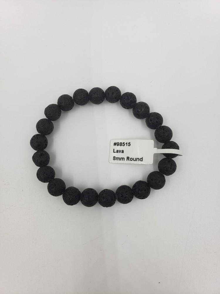 Lava Stone 8mm Bead Stretch Bracelet