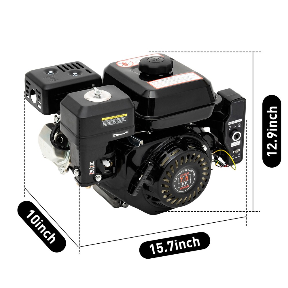 Gas Engine 212CC 4 Stroke Electric Start Horizontal Engine Gasoline Engine Motor