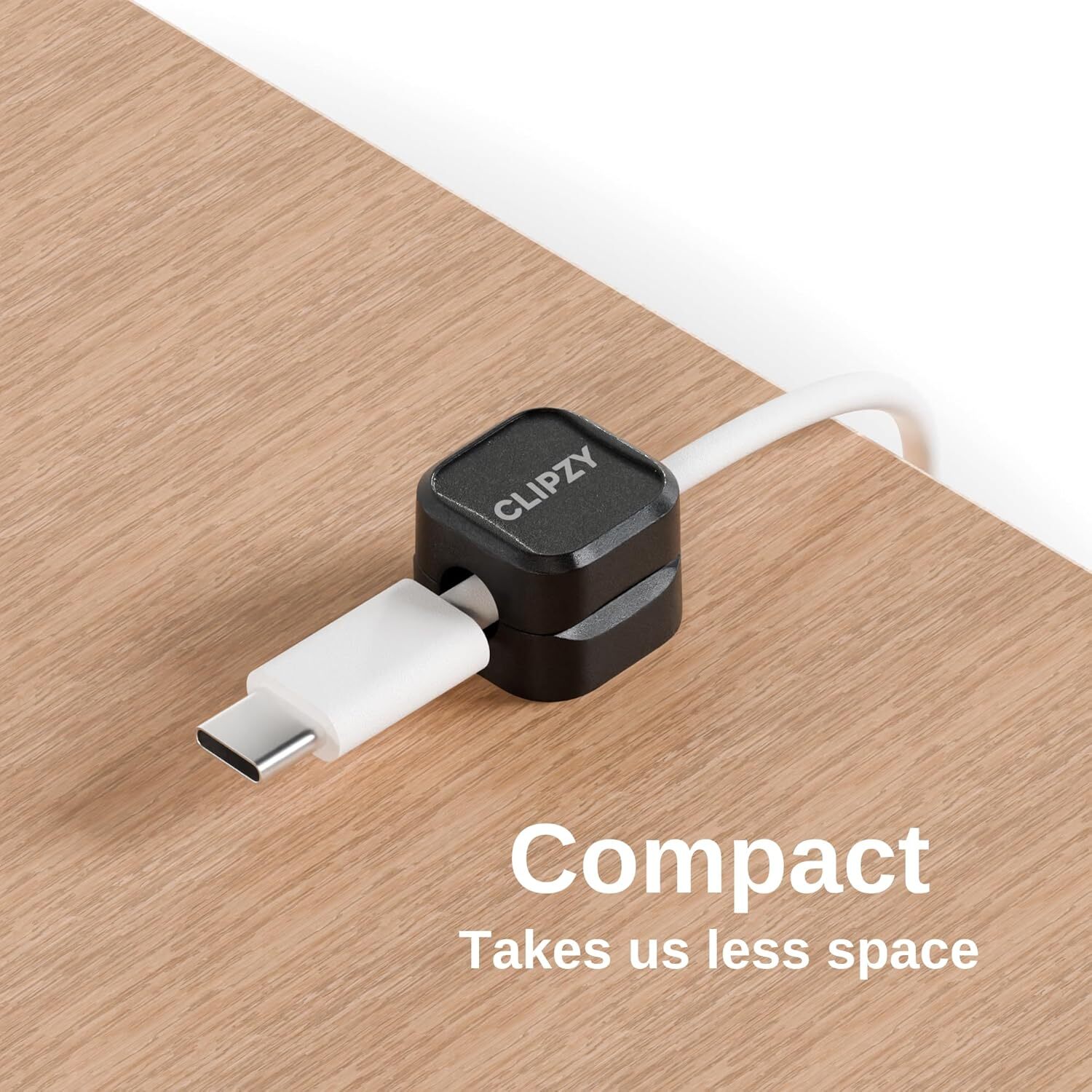 Clipzy 6 Pack Magnetic Cable Clips & Cord Holder, Under Desk Cable Management