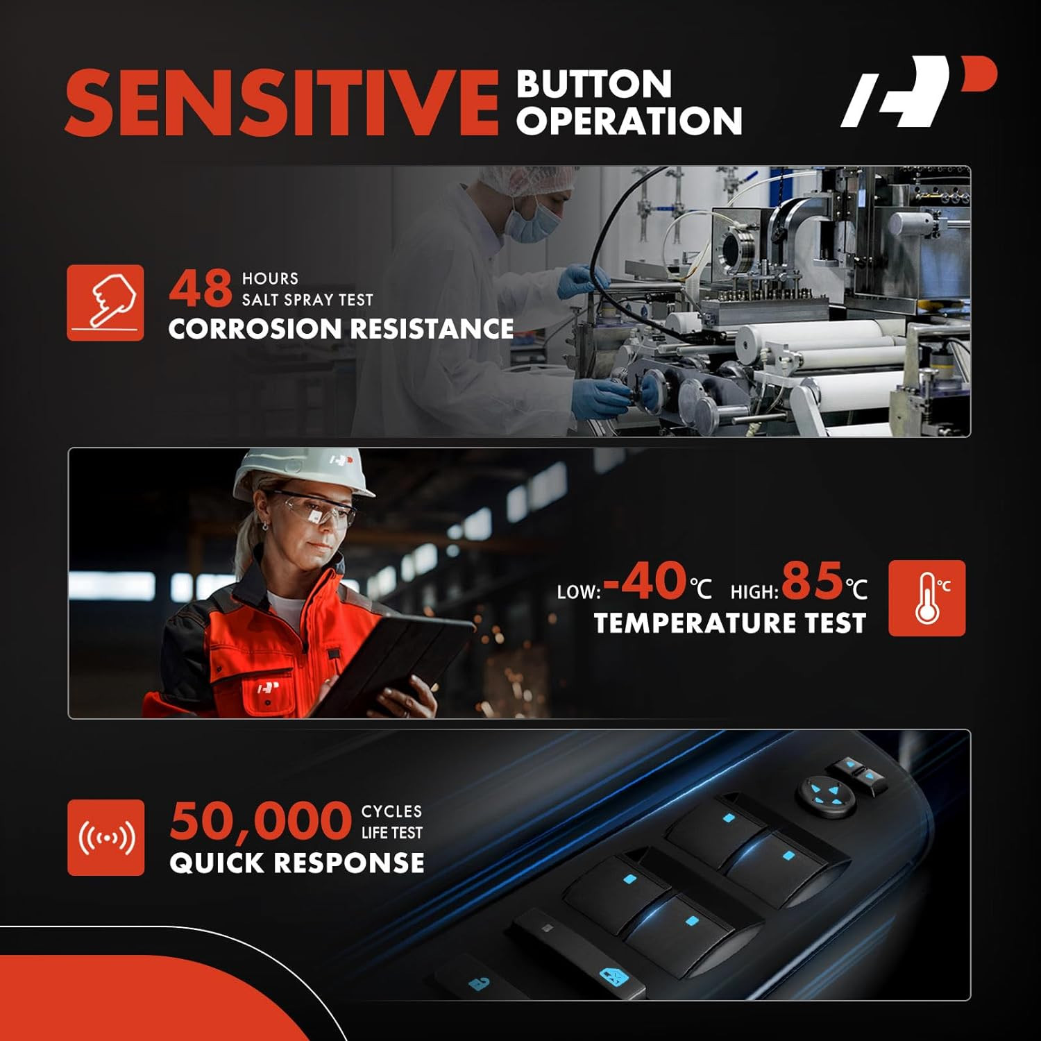 Master Power Window Switch Compatible with Volkswagen Jetta 2011-2016, Golf 2010