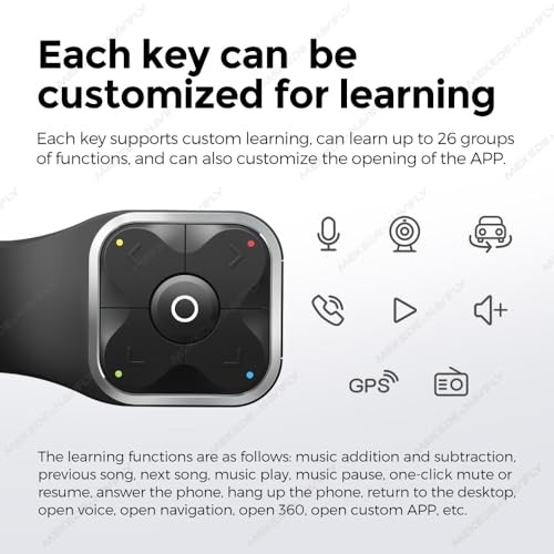 DUDUAUTO Wireless Car Steering Wheel Controller Button for Android Car Radio