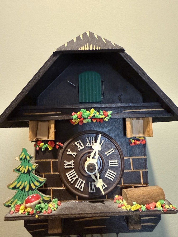 Cuckoo Clock - Chalet Style - Black Forest Germany Made - Working Condition