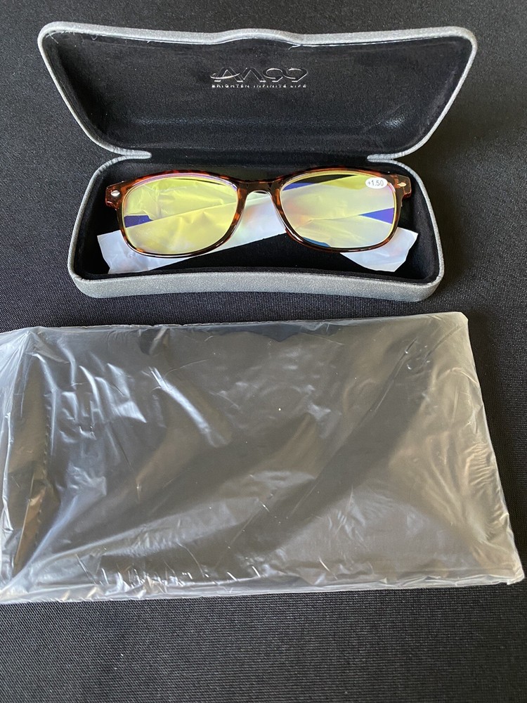 AA99 Blue Light Blocking Glasses NIB 1.5 Tortoise Arm