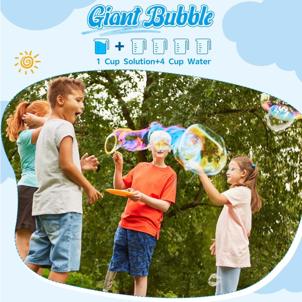 EagleStone 67oz Bubble Concentrate Solution – Makes 5 Gallons for All Bubble Toy