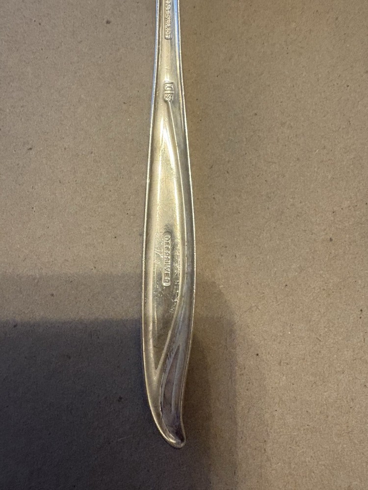 Silverware Holmes & Edwards Deepsilver Serving Spoon And Meat Fork Silverplate