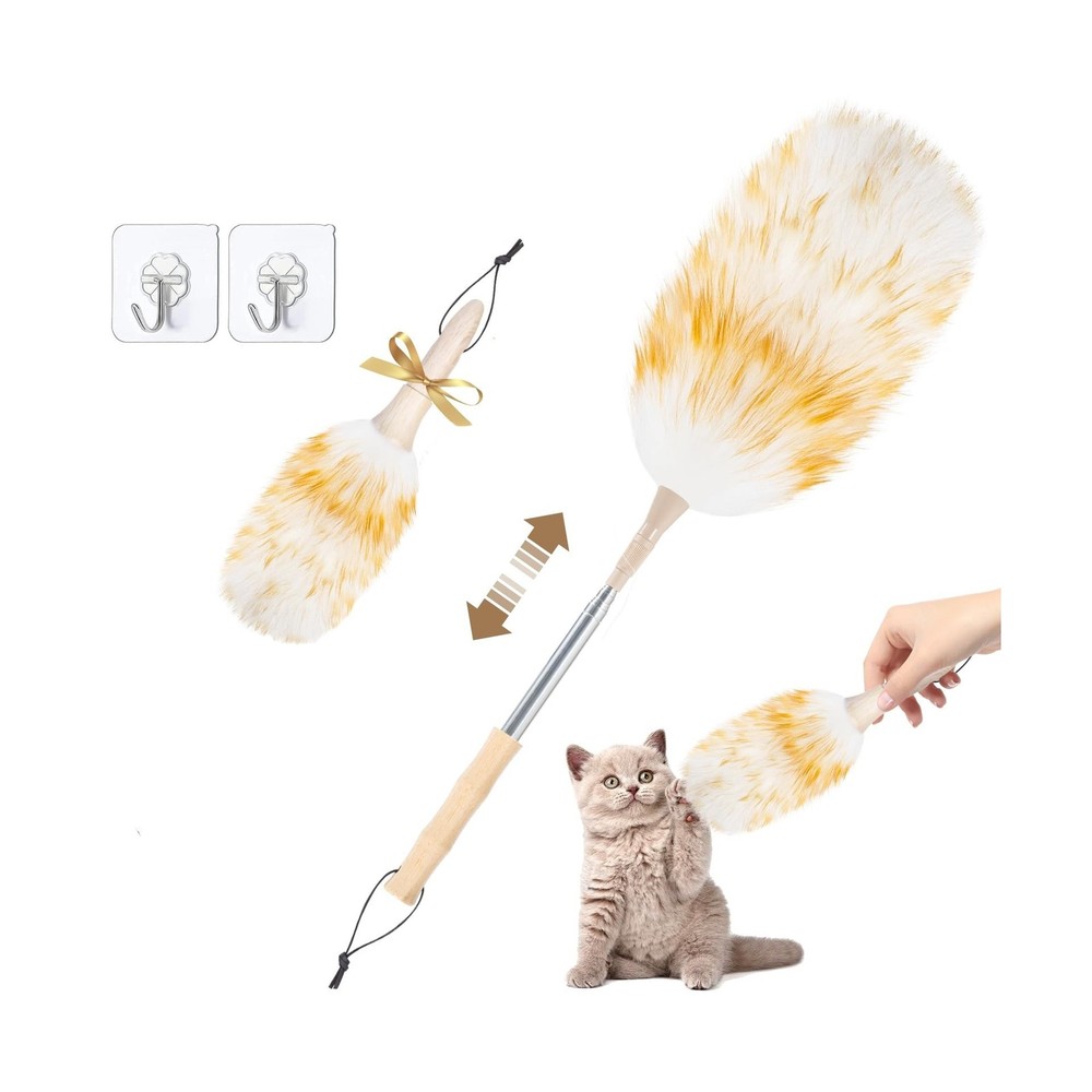 LOVECO Feather Duster for Cleaning, Extendable Lambswool Duster 29-... Fast Ship