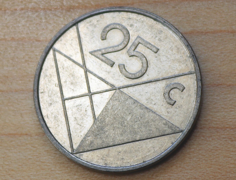 1995 Aruba 25 Cents