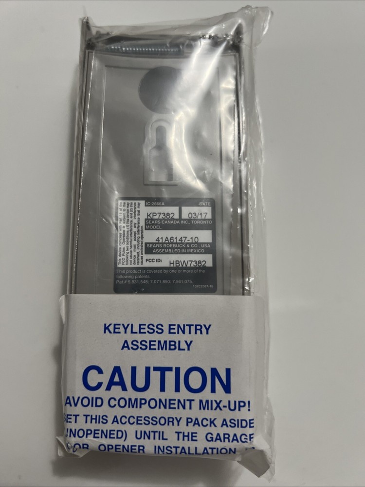 Sears Craftman Keyless Entry Keypad Model 41A6147-10