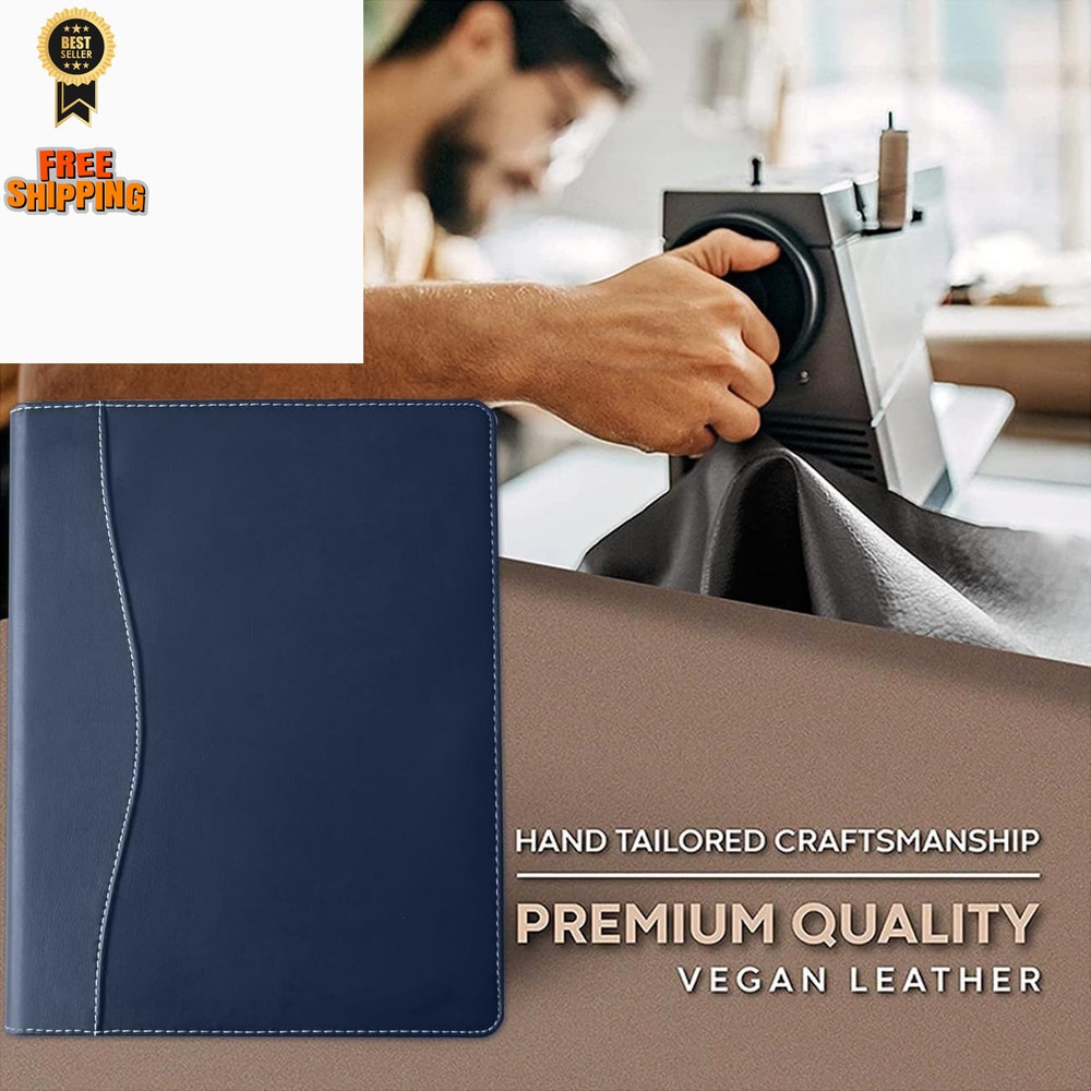 Gorbado Mini Padfolio/Junior Portfolio Folder Case, Business A5 Navy Blue