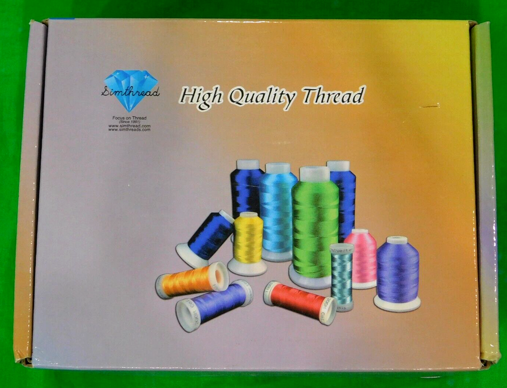Simthread Emerald Green 3 Pack 5500y Polyester Embroidery Sewing Thread