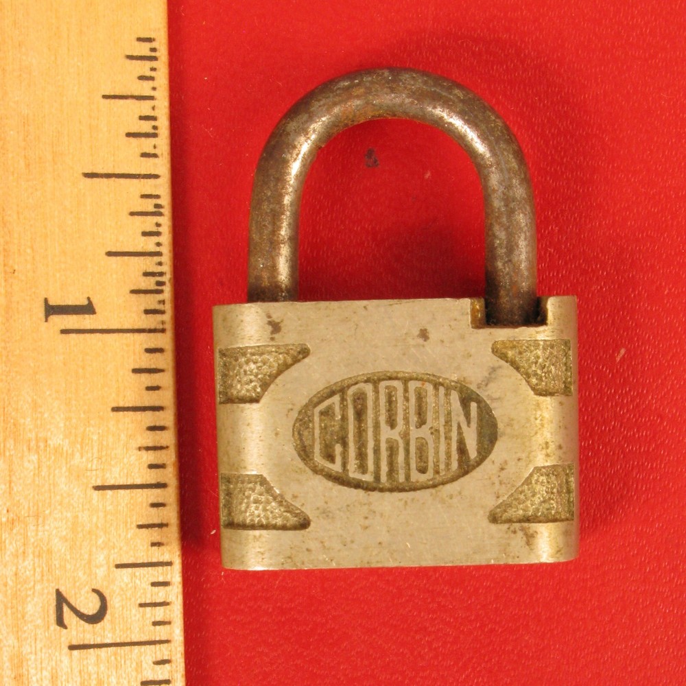 ANTIQUE CORBIN MINIATURE PADLOCK LOCK !!!
