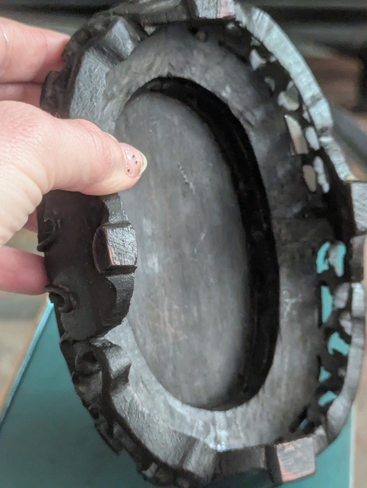 Vintage Chinese Carved Openwork Wood Display Stand Vase Base