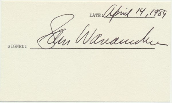 Sam WANAMAKER / Signature Signed