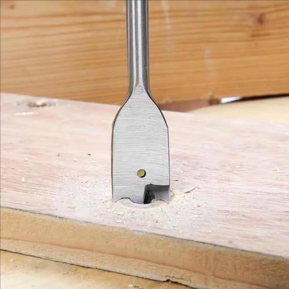 6PCS Spade Drill Bit Set Paddle Flat Bits, 3/8"-1",Hex Shank Quick Change Woo...