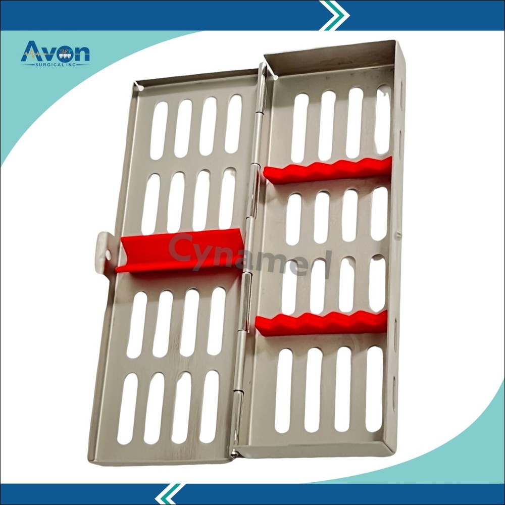 Autoclave Sterilization Box for 5 Instruments with Silicone Inserts - German CE