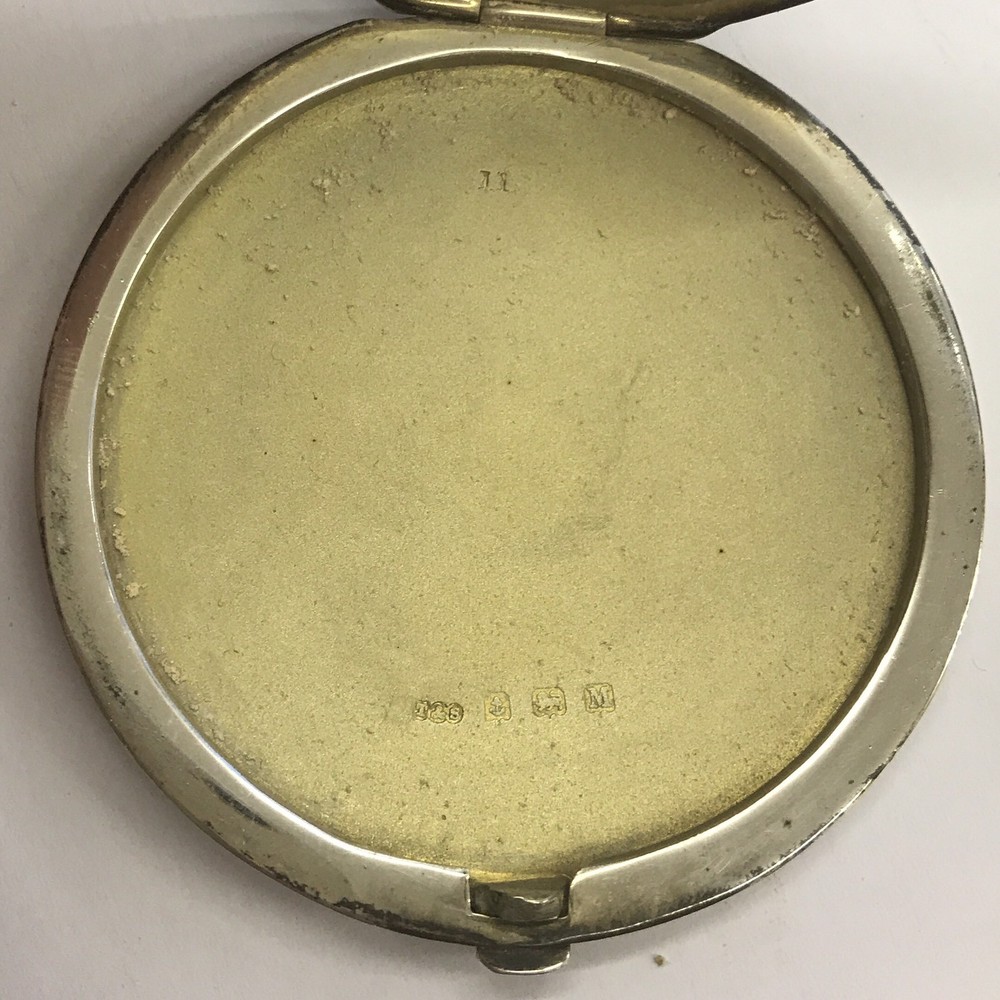 Art Deco Solid Silver Enamel King Charles Spaniel Compact Turner & Simpson 1936