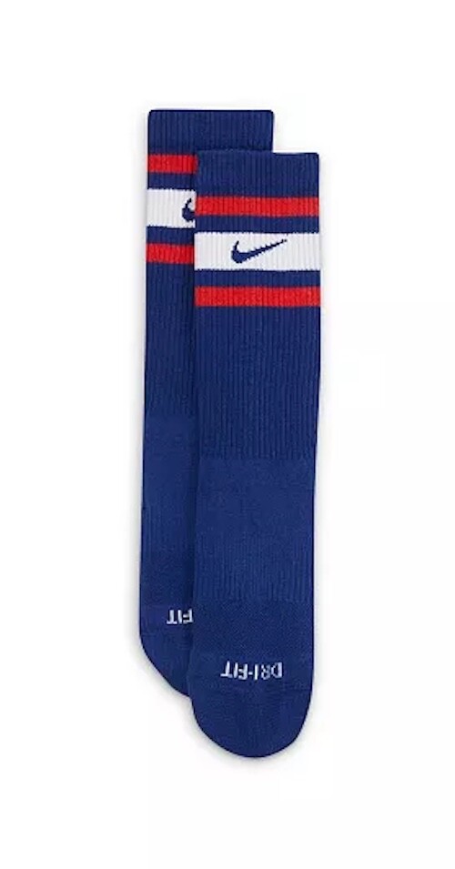 Men Nike Everyday Plus Cushioned Crew Socks 3 Pack Sky Blue Red Size Large 8-12