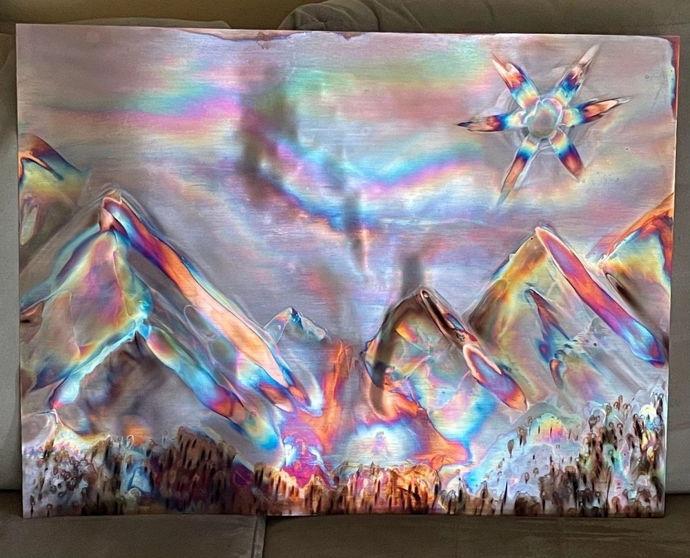 Sunscape Epsilon - Copper flame wall art