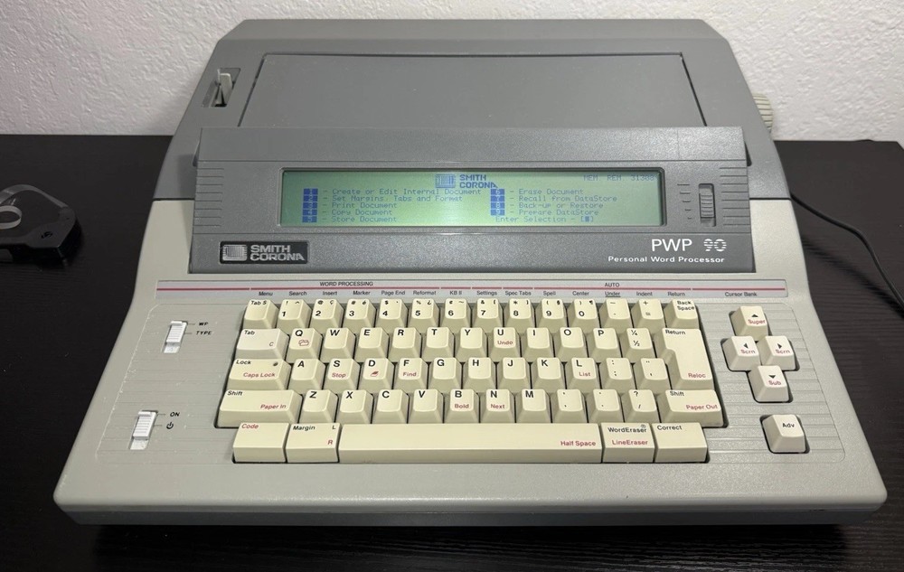 Smith Corona PWP 90 Personal Word Processor Tested Works VG Needs Ribbon