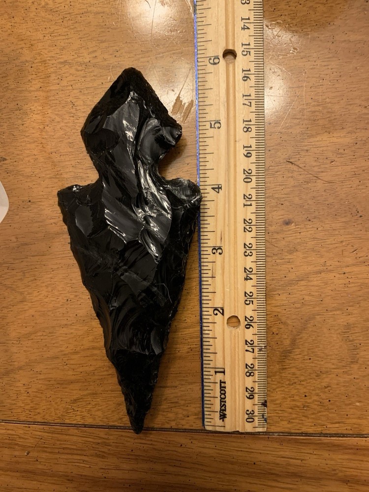 Black Obsidian 6 Inch Arrowhead